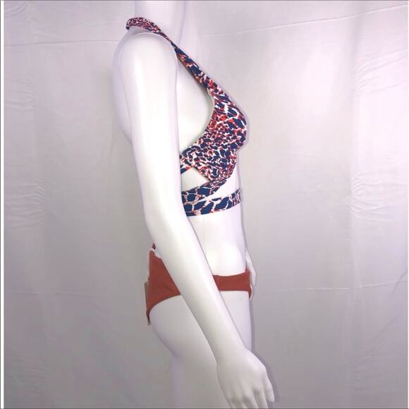 Kopper&Zink Wild Thing Strappy Halter Top & Rib Terracotta Side Strap Bottom SzM - Picture 6 of 16